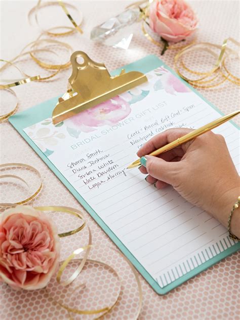 Free printable shower games are the perfect way to stretch your baby shower budget without sacrificing fun. Print This Darling, Floral Bridal Shower Gift List For FREE!
