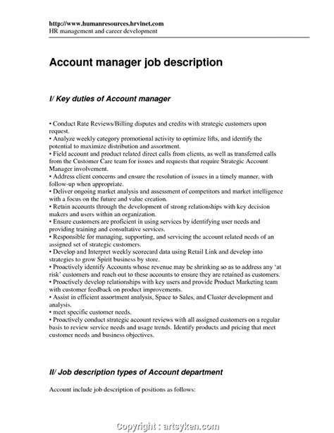Home » resources » job description templates » account executive job description sample template. Creative Account Manager Duties Sales Accountr Job ...