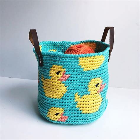 Rubber Ducky Basket Stuff Steph Makes Crochet Basket Pattern Free