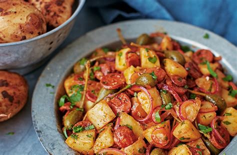 Potato Salad With Chorizo Caperberries And Paprika Tesco Real Food