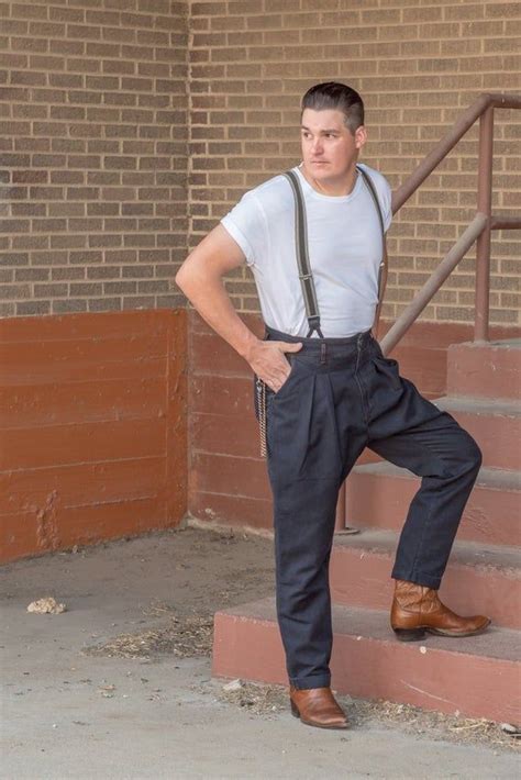 1920s Buckleback Worker Trousers In 2020 Work Wear Vintage Men