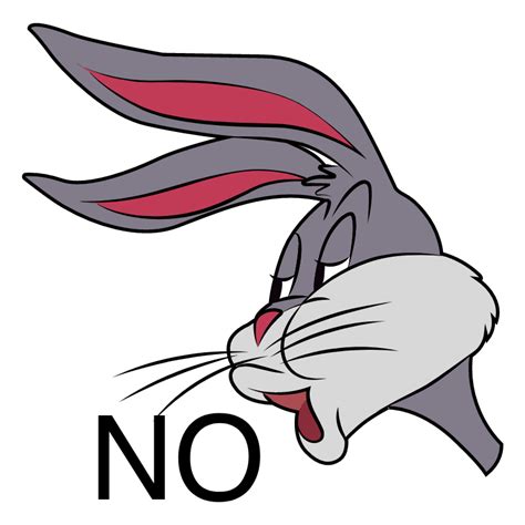 Tenemos con el conejo bugs bunny y el símbolo de la unión soviética. Bugs Bunny's No Meme Sticker in 2020 | Bugs bunny, Bunny ...