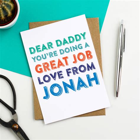 Dear Daddy Personalised Fathers Day Greeting Card By Do You Punctuate