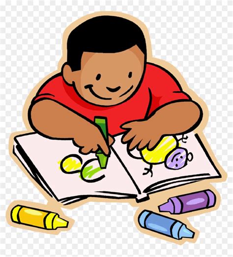 Kids Coloring Together Clipart Pic Derp
