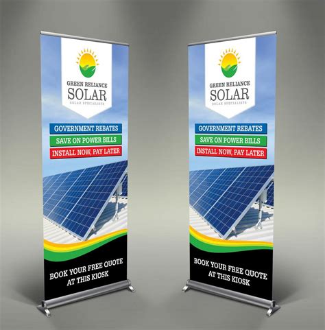 Design An Advertisement For Solar Company Kiosk Roll Up