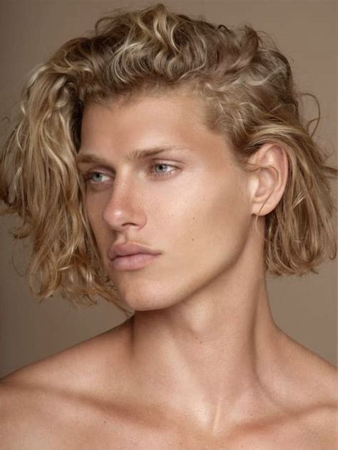 Blonde Guys Blonde Hair Long Hair Styles Men Curly Hair Styles Beautiful People Model Face