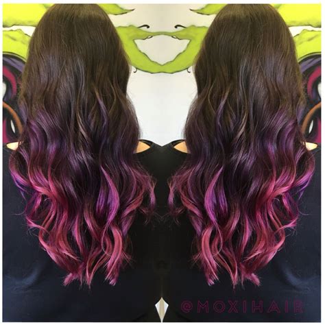 Colorful Ombre Pink Purple Magenta Violet Pravana Vivid Hair Pink Ombre