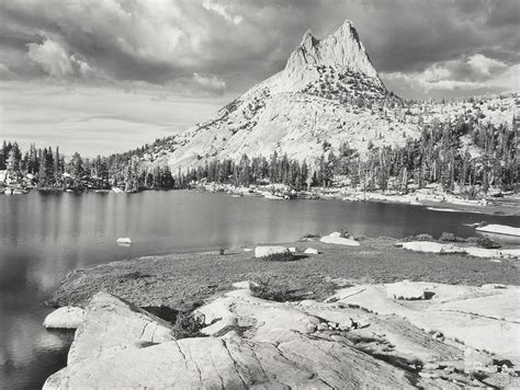 Cathedral Peak And Lake 1938 By Ansel Adams