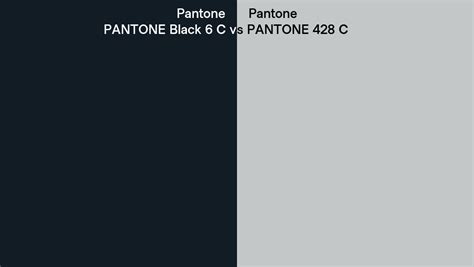 Pantone Black 6 C Vs Pantone 428 C Side By Side Comparison