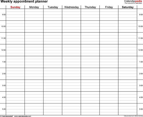 Appointment Sheet Template Word