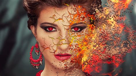 Fire Explode Dispersion Effect Photoshop Tutorial Cc Youtube