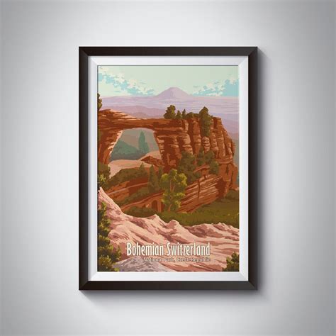 Bohemian Switzerland National Park Poster Czech Republic Print