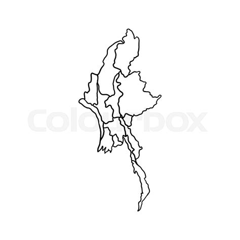 Myanmar Map Vector Design Template Illustration Stock Vector Colourbox