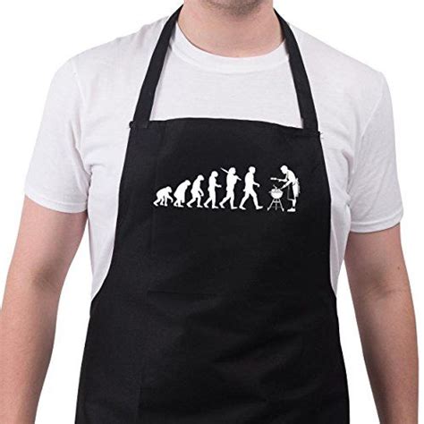 Bbq Apron Funny Aprons For Men Bbq Evolution Barbecue Grill Kitchen T One Size Funny Aprons