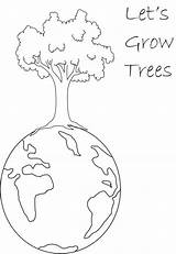 Coloring Plants Growing Earth sketch template
