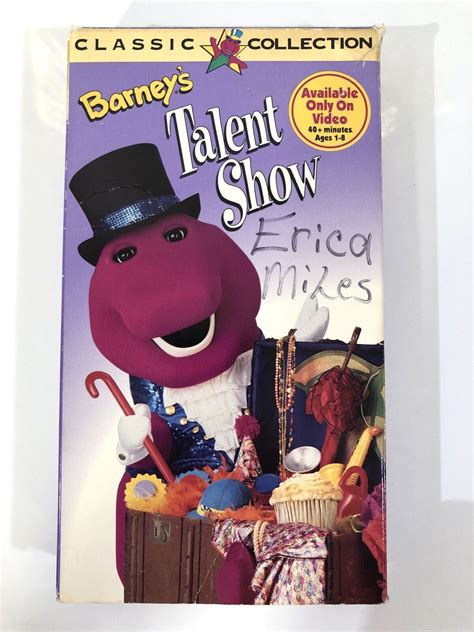 Barney Barneys Talent Show Vhs White Tape Classic Collection Free