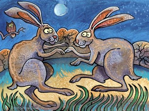 Mad March Hares Animal Paintings English Artists Art