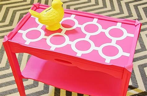Great Tutorial On Diy Side Table Any Color Any Pattern Created With