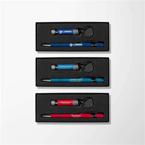 Custom Alpha Soft Touch Pen And Flashlight T Set