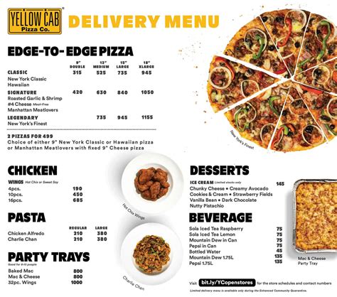 Pizza Delivery Open Branches Of Yellow Cab Papa Johns Greenwich Pizza Hut And More The