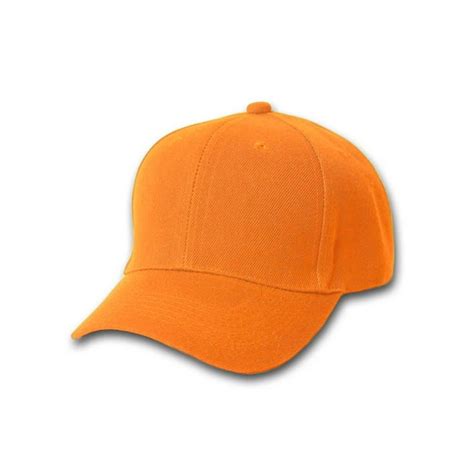 Plain Summer Baseball Cap Hat Orange