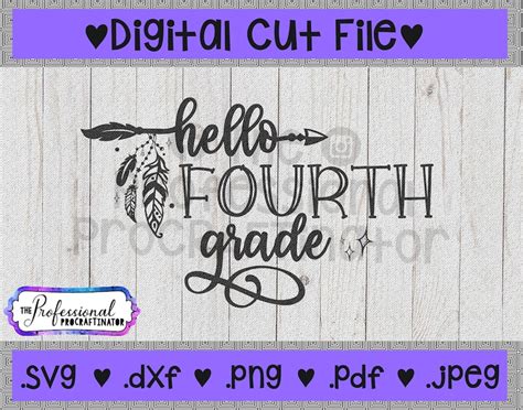 Hello Grades Pre K Fifth Svg Cut File Bundle For Silhouette Etsy New