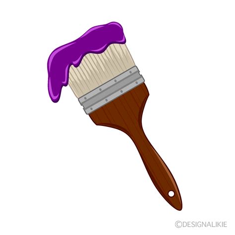 Purple Paintbrush Clip Art Free Png Image｜illustoon