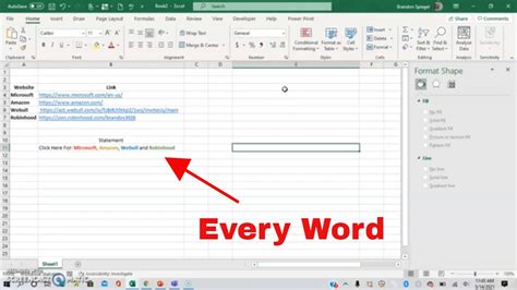 How To Insert Multiple Hyperlinks Into The Same Cell In Excel Youtube