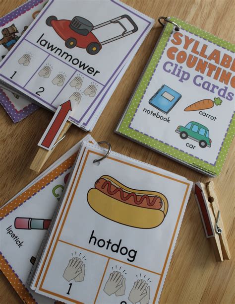 Children first need to become aware of there are many types of different sounds in words. Syllable Counting Clip Cards: Early Literacy Activities for ECE | Syllables activities, Teaching ...