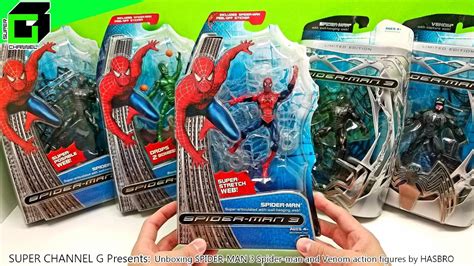 Unboxing Spider Man 3 Spider Man And Venom Hasbro Action Figures Youtube