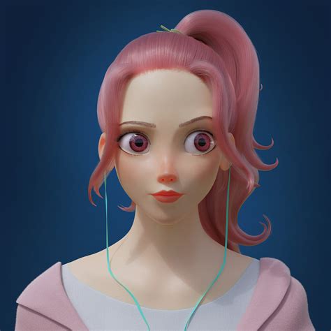 Pink Hair Girl Zbrushcentral