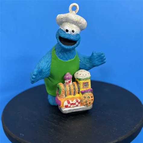Cookie Monster Christmas Train Chef Sesame Street Workshop 2008 Resin 4