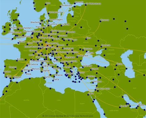 Lufthansa Route Map Europe From Munich