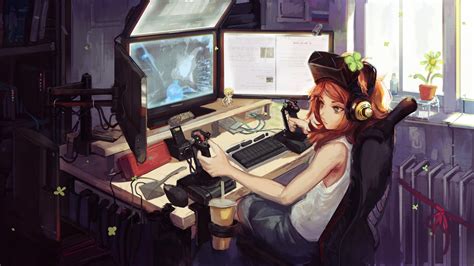 Gamer Girl Aesthetic Computer Wallpapers Wallpaper Cave