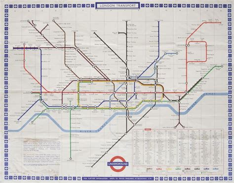Map The London Underground By Paul E Garbutt 1969 London Transport