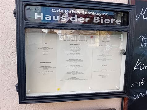 Speisekarte Von Haus Der Biere Pub And Bar Mödling
