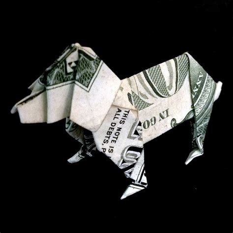 Dollar Origami Dog Lover T Miniature 3d Pet Handmade Animal Etsy