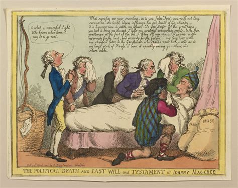 Thomas Rowlandson 1757 1827 The Political Death And Last Will And