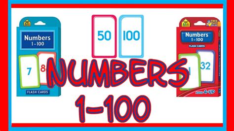 Numbers 1 100 Flash Cards By School Zone Szp04005 Youtube