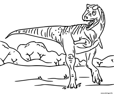 Coloriage jurassic world la colo du cretace carnotaurus  JeColorie.com