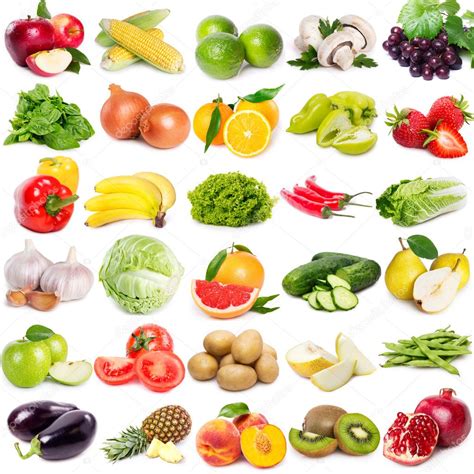 Collection Of Fruits And Vegetables ⬇ Stock Photo Image By