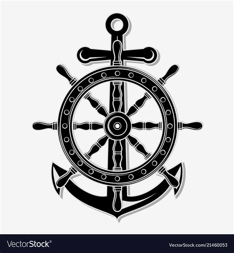 Wheel And Anchor Royalty Free Vector Image Vector Images Anchor Nautical Logo