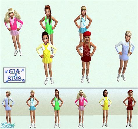 The Sims Resource Girls Skating Outfits