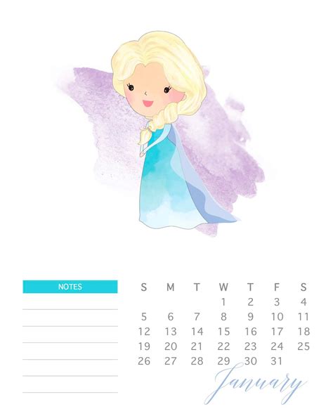 Disney Princess Calendar 2023