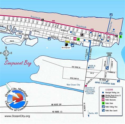 Ocean City Md Boardwalk Map World Map