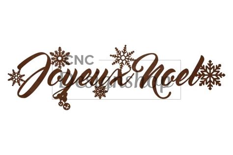 Joyeux Noel Cursive Script Dxf File For Cnc