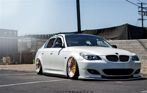 Wallpaper Bmw White Wheels Gold Jdm Tuning Front Face Germany