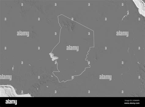 Extensión De La Zona Boscada De Chad Mapa De Elevación En Dos Niveles