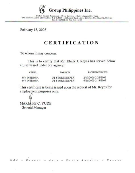 My Certificate Of Employment And Other Scanned Documents With Employee