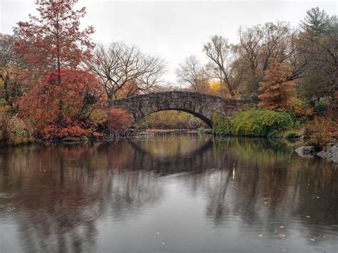 Gapstow Bridge In Central Park Stock Image Image Of Mist Fall 202109435